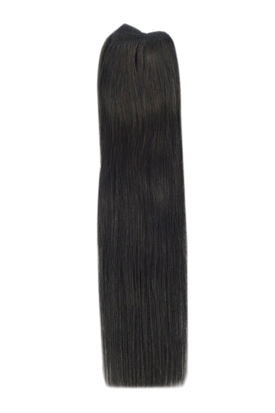 Remy Human Hair Weft/Weave Extensions 16" - Natural Black #1B - Marcia Hair Extensions
