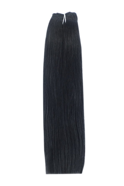 Remy Human Hair Weft/Weave Extensions 16" - Jet Black #1 - Marcia Hair Extensions