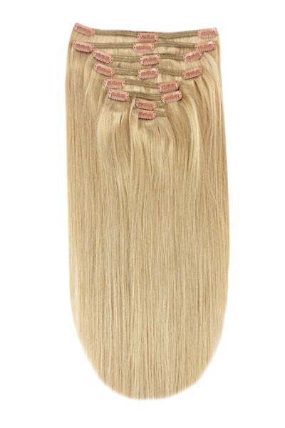 Full Head Remy Clip in Human Hair Extensions - Light Golden Blonde (#16) - Marcia Hair Extensions
