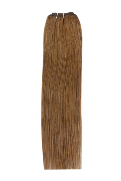 Remy Human Hair Weft/Weave Extensions 18"- Light/Chestnut Brown #6 - Marcia Hair Extensions