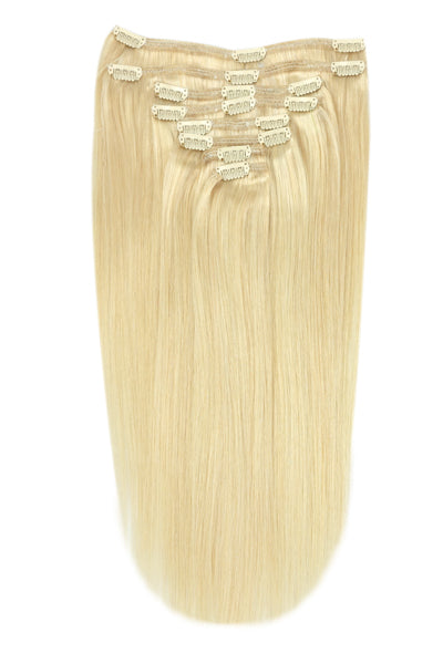 Full Head Remy Clip in Human Hair Extensions - Bleach Blonde (#613) - Marcia Hair Extensions